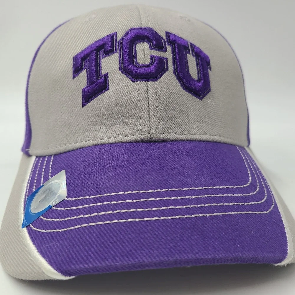 TCU Horned Frogs Hat Adjustable Captivating Headwear Gray Purple NCAA University